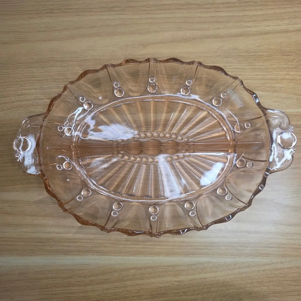 Anchor Hocking Pink Depression Glass Oyster & Pearl 12